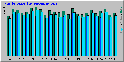 Hourly usage for September 2023