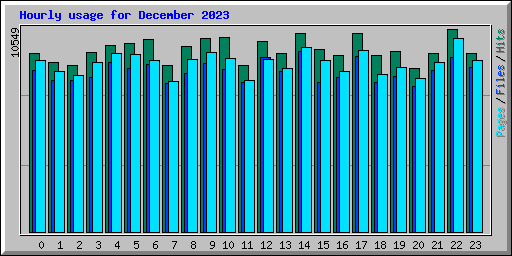 Hourly usage for December 2023