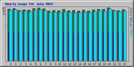 Hourly usage for July 2024