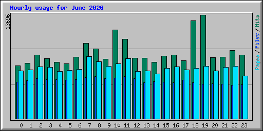Hourly usage for June 2026