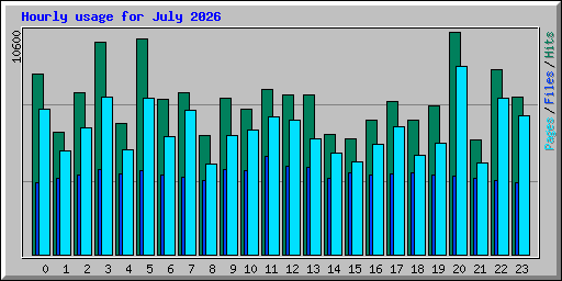 Hourly usage for July 2026